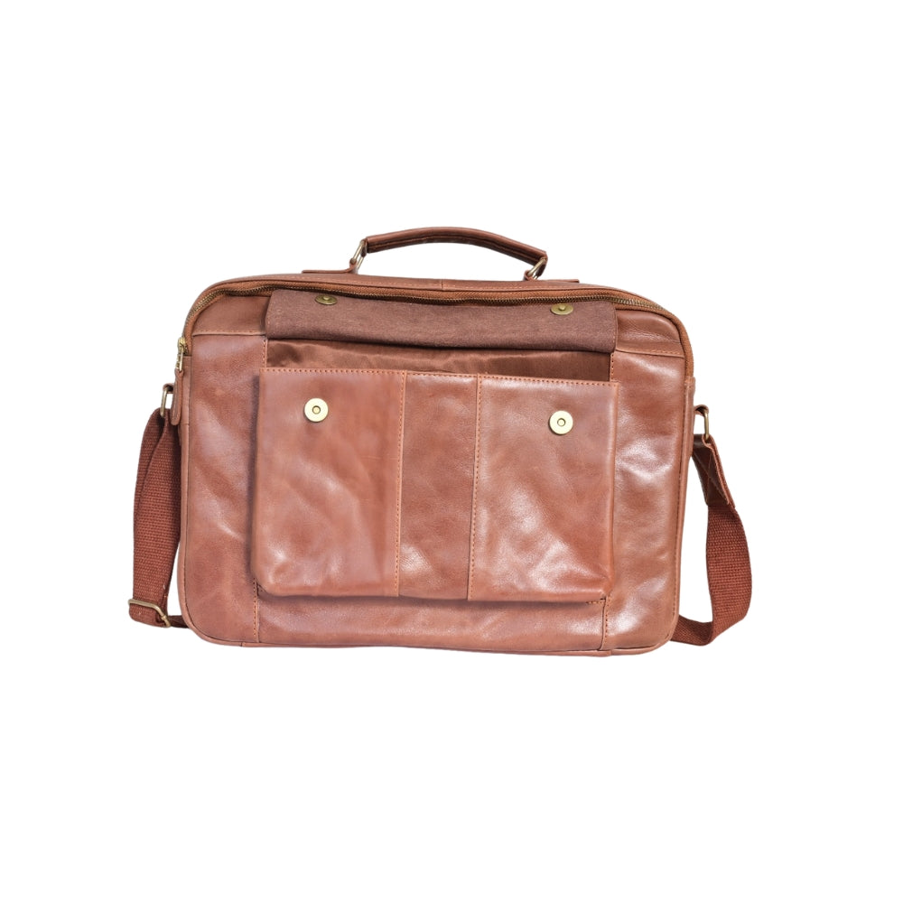 Men's Leather Messenger Bag – 15.6" Laptop Briefcase – EenaCrafts